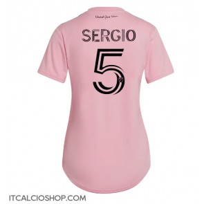 Inter Miami Sergio Busquets #5 Prima Maglia Femmina 2023-24 Manica Corta